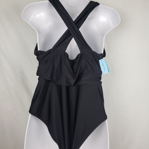 Cupshe One Piece Swim Suit Black Size Medium . - Picture 5 of 5